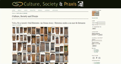 Desktop Screenshot of culturesocietypraxis.org