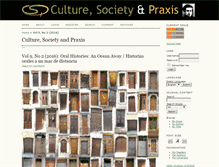 Tablet Screenshot of culturesocietypraxis.org
